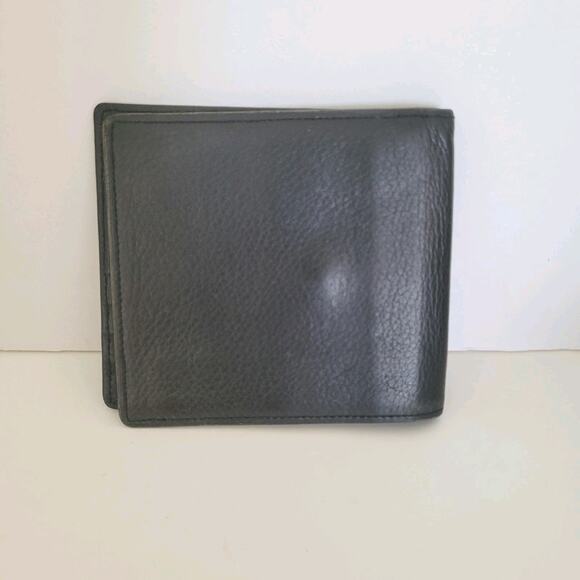 Givenchy Men's Card Bill Coin Holder Wallet Bifold Leather Medium Black Retro - Picture 2 of 12